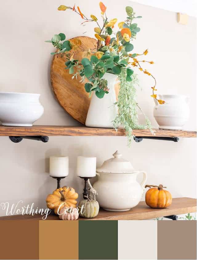 image of autumn decor showing the color palette used