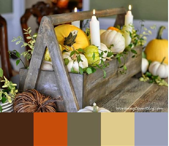 image of autumn decor showing the color palette used