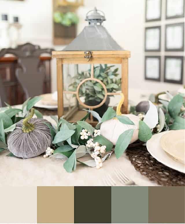 image of autumn decor showing the color palette used