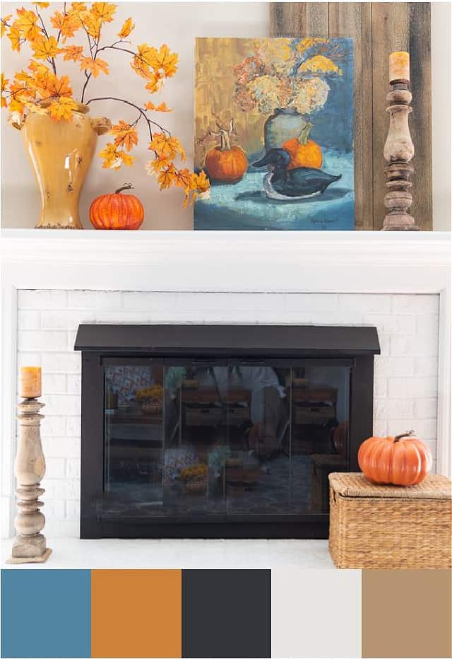 image of autumn decor showing the color palette used