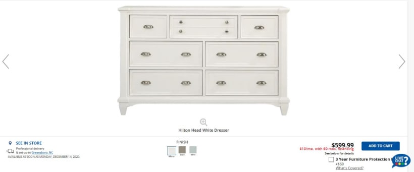 white bedroom dresser