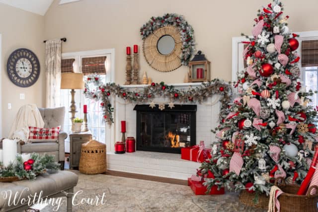 Classic, Updated Traditional Christmas Family Room Tour - Worthing ...