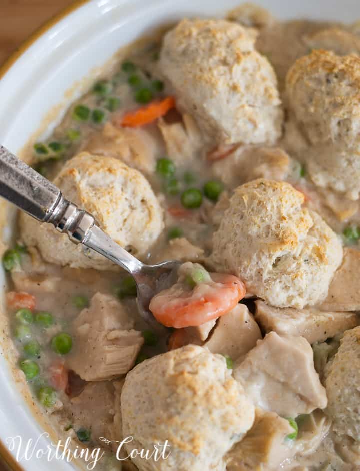 fork in chicken pot pie