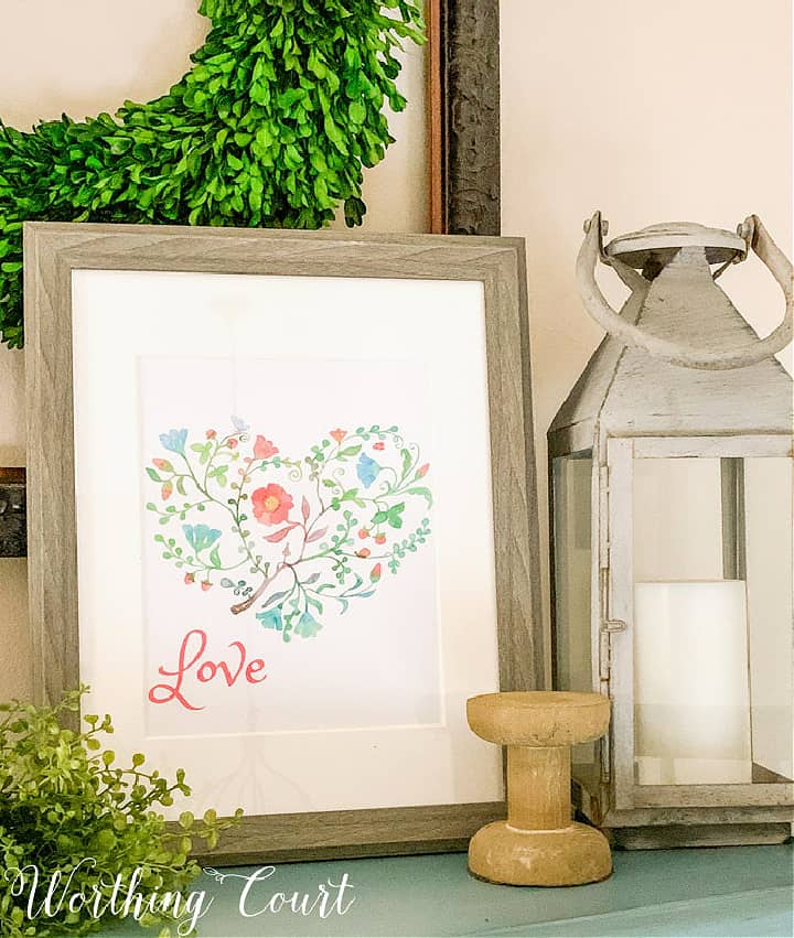 image of colorful heart in a frame