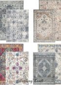 graphic showing multiple patterns of rugs that coordinate