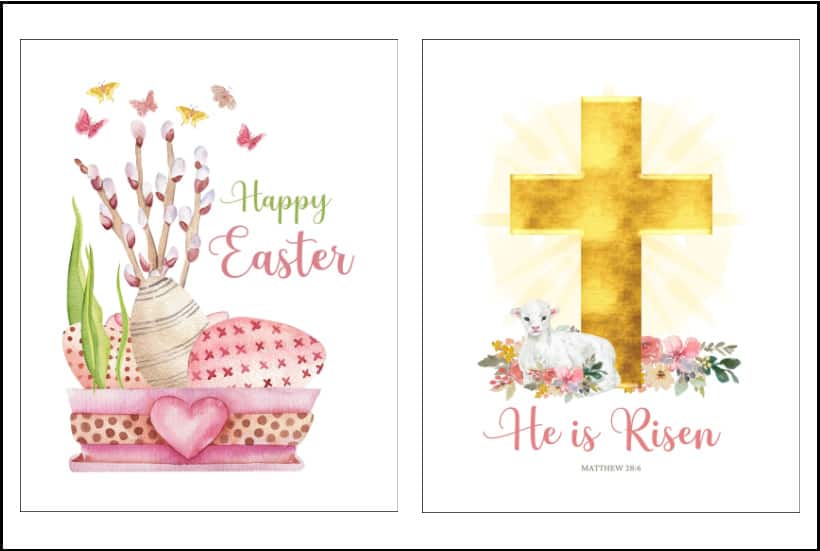 pair of Easter printables