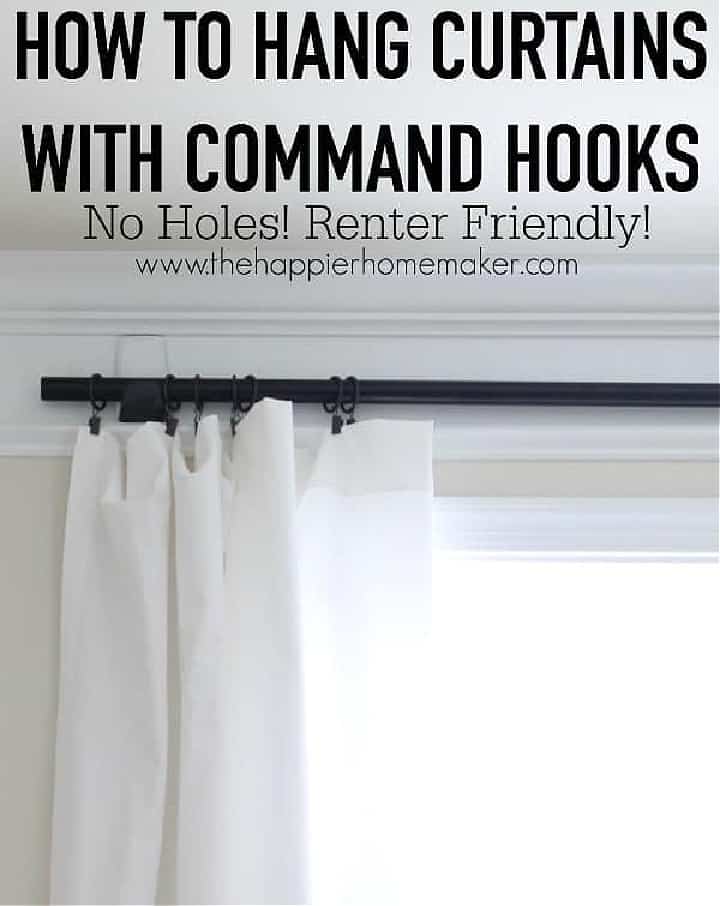 Pinterest image for hanging draperies with command hooks