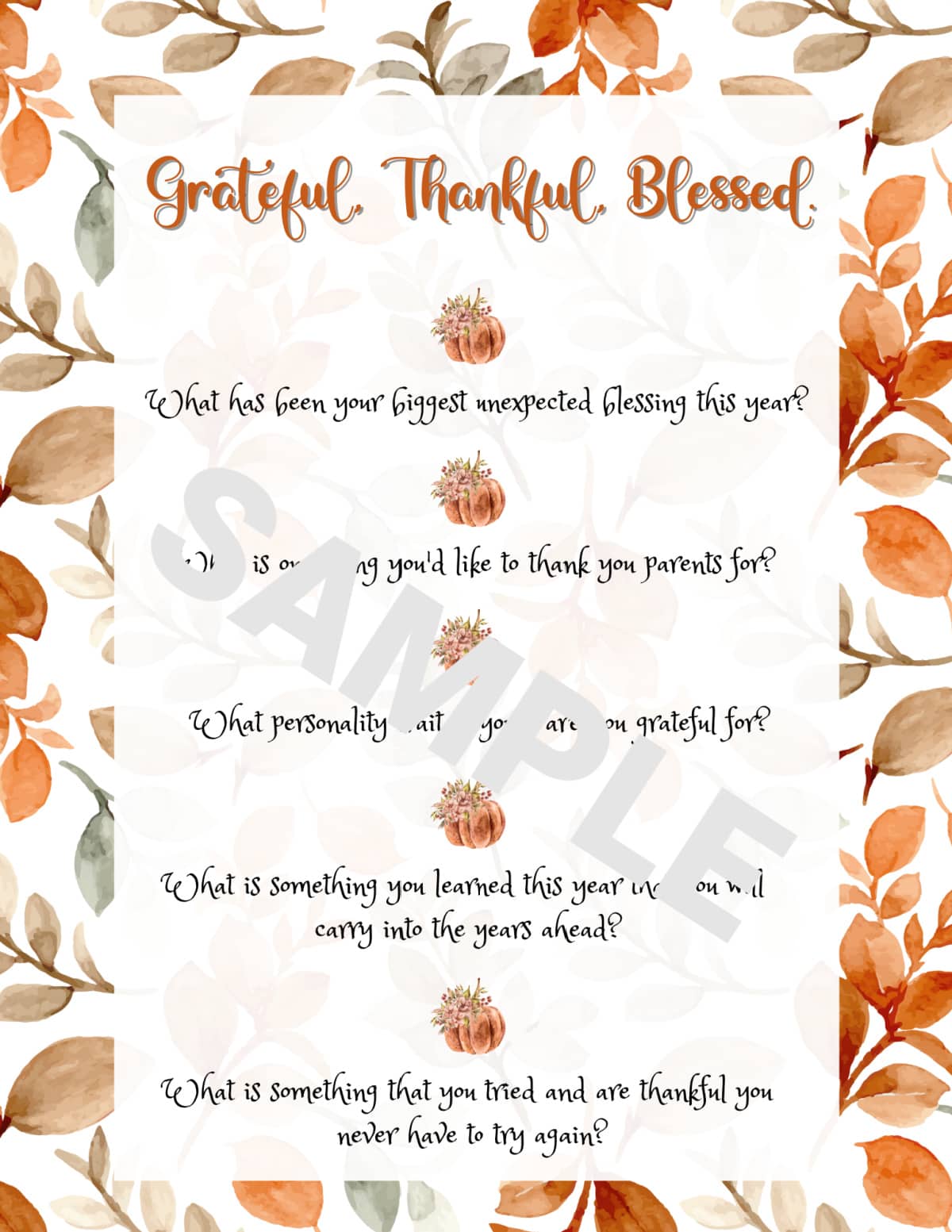 graphic image of conversation starter questions for Thanksgiving