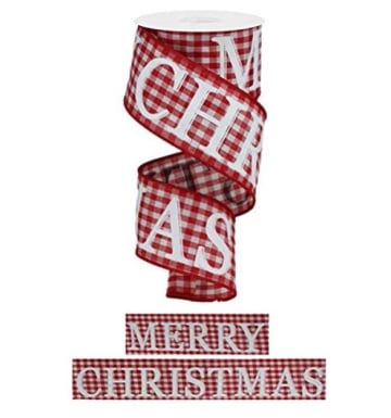 red and white Christmas ribbon
