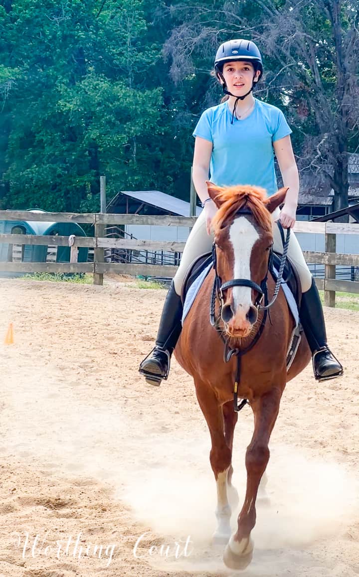 girl riding a horse