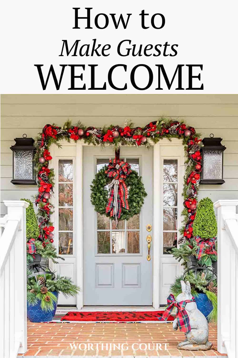 Pinterest graphic for how to make guests feel welcome