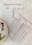 Image of printable Thanksgiving Timeline Worksheet