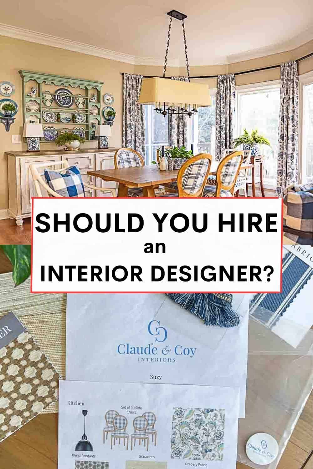 Pinterest graphic for should you hire an interior designer