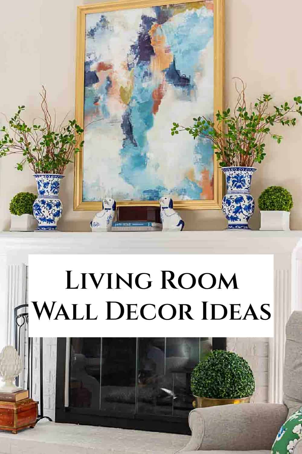 pinterest image for living room wall decor ideas