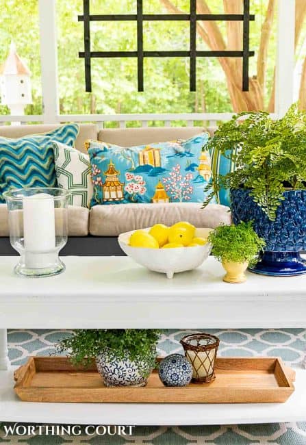 Blue And Green Summer Porch Refresh - Worthing Court | DIY Home Decor ...