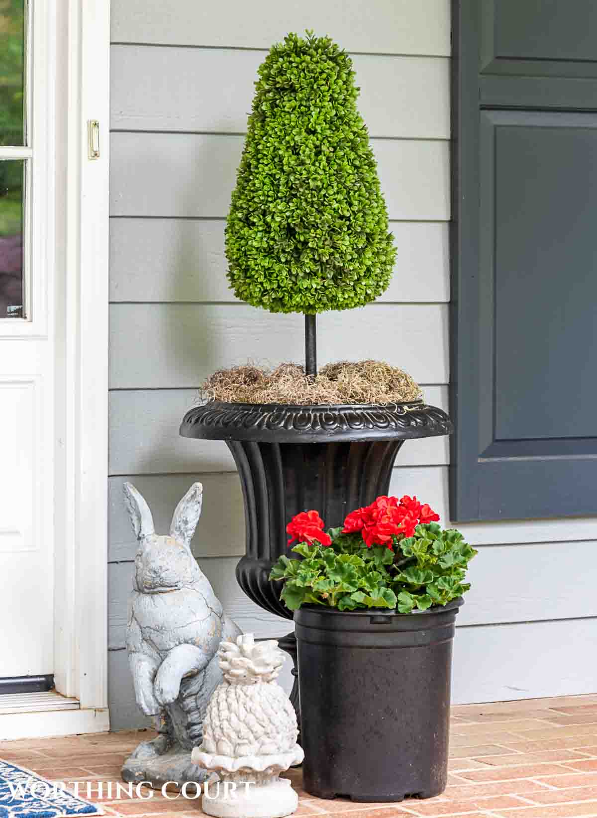 Blue and greem summer porch decorations