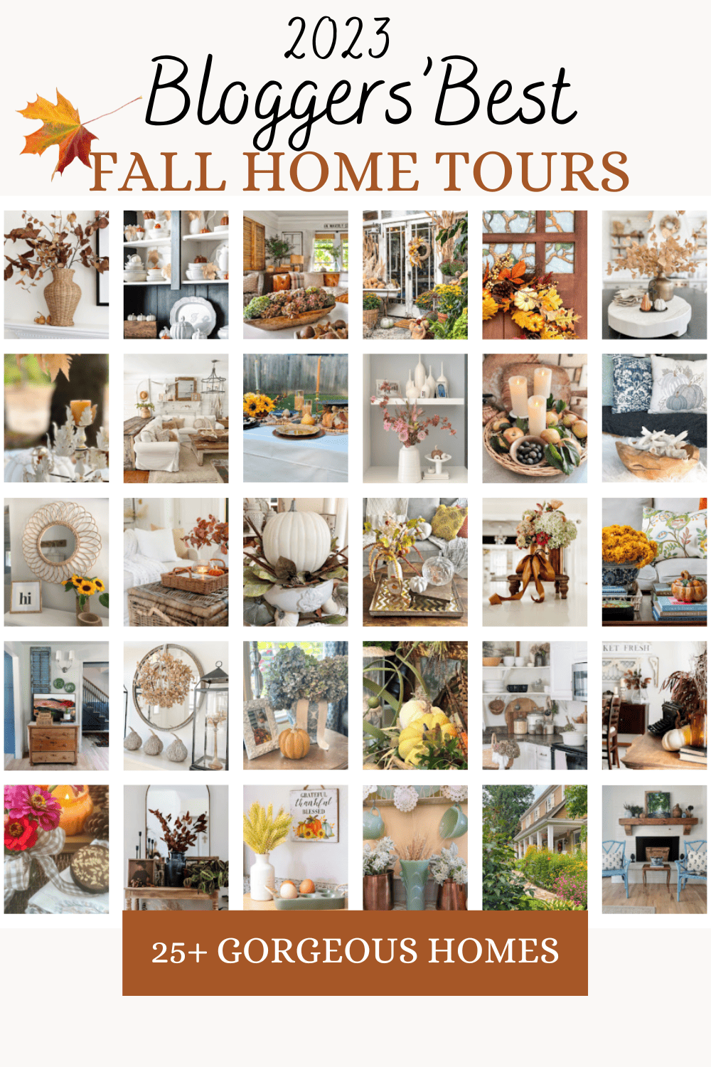 Pinterest image for fall home tour bloghop