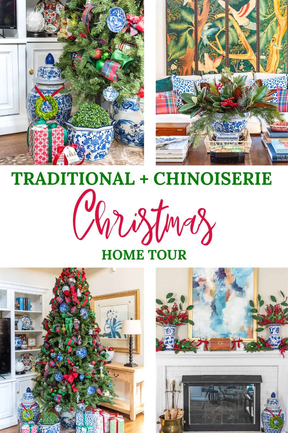 Pinterest graphic for Christmas home tour