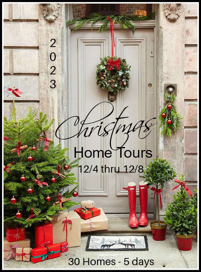 Pinterest graphic for Christmas Home Tours bloghop