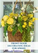 Pinterest graphic for front door decorating ideas for spring