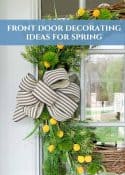 Pinterest graphic for front door decorating ideas for spring