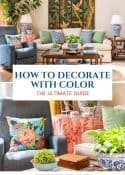 Pinterest graphic for foolproof ideas to decorate with color, especially for spring