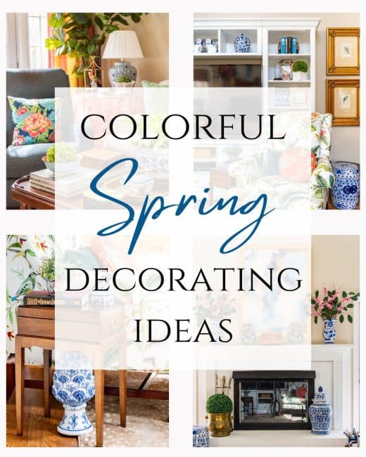 Pinterest graphic for decorating with color for spring