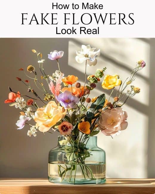 making fake flowers look real pinterest image