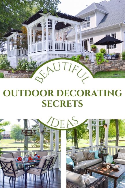 pinterest graphic for outdoor decorating ideas