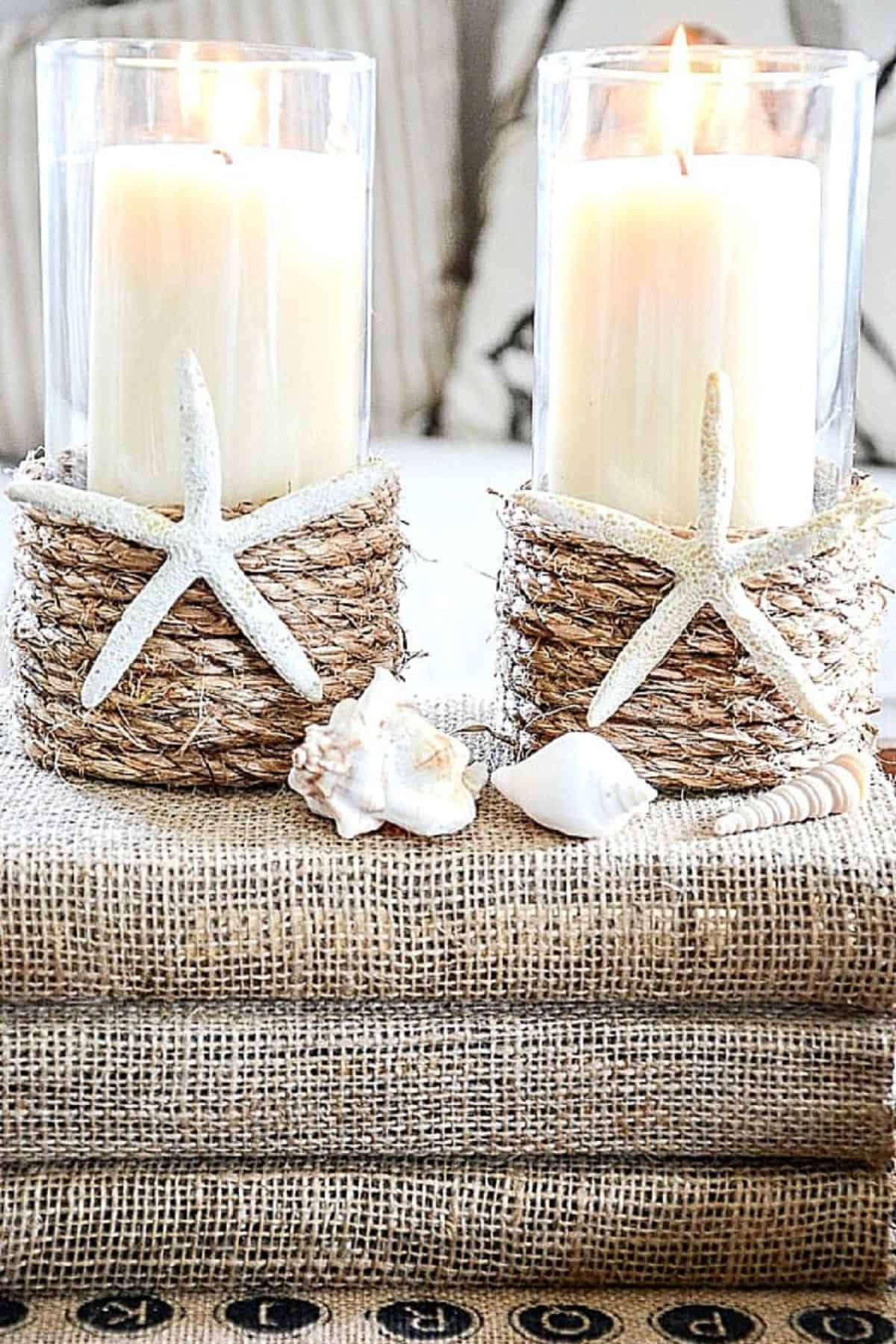 Rope Wrapped Candleholders