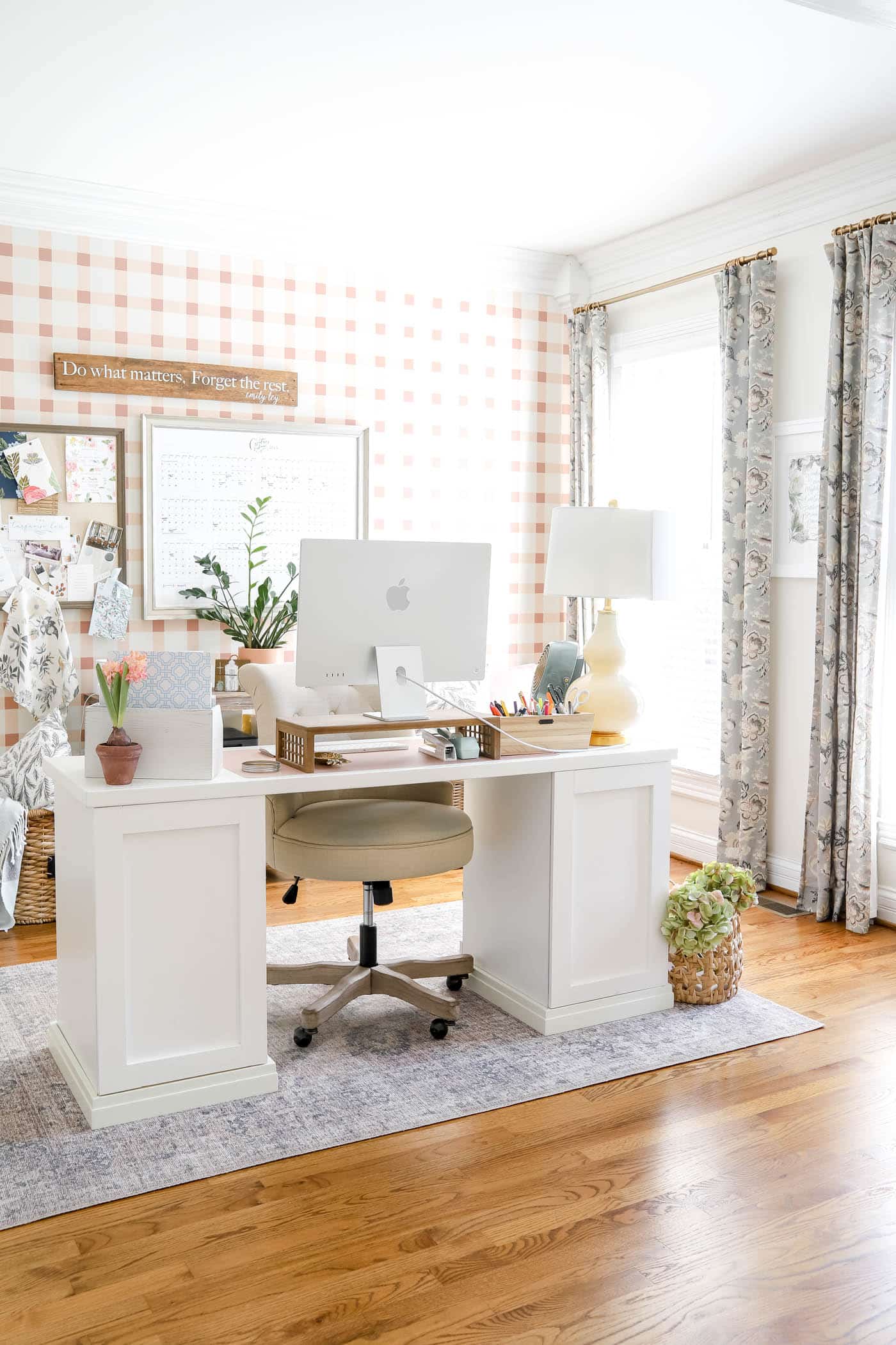 DIY Plaid Wall