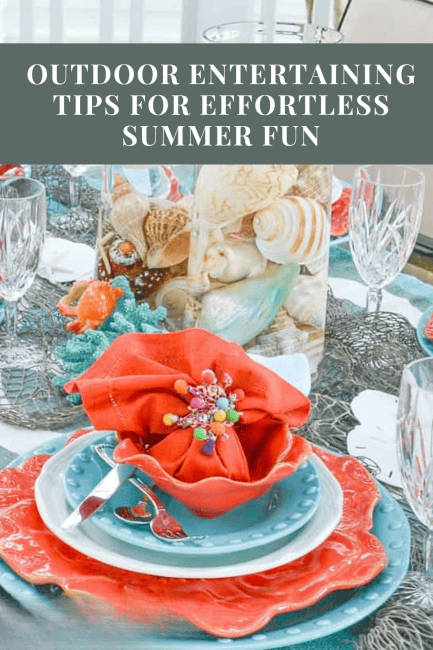 Get inspired with easy and beautiful outdoor table decor ideas perfect for summer entertaining! From casual dinners to special gatherings, these outdoor tablescapes and theme ideas will help you set a stylish table that’s as inviting as the food. Simple tips to decorate your outdoor dining table in a way that feels pulled together and welcoming. #outdoordecor #tablescape #summerentertaining #al fresco