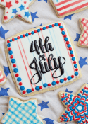 cookie decorated for July 4th